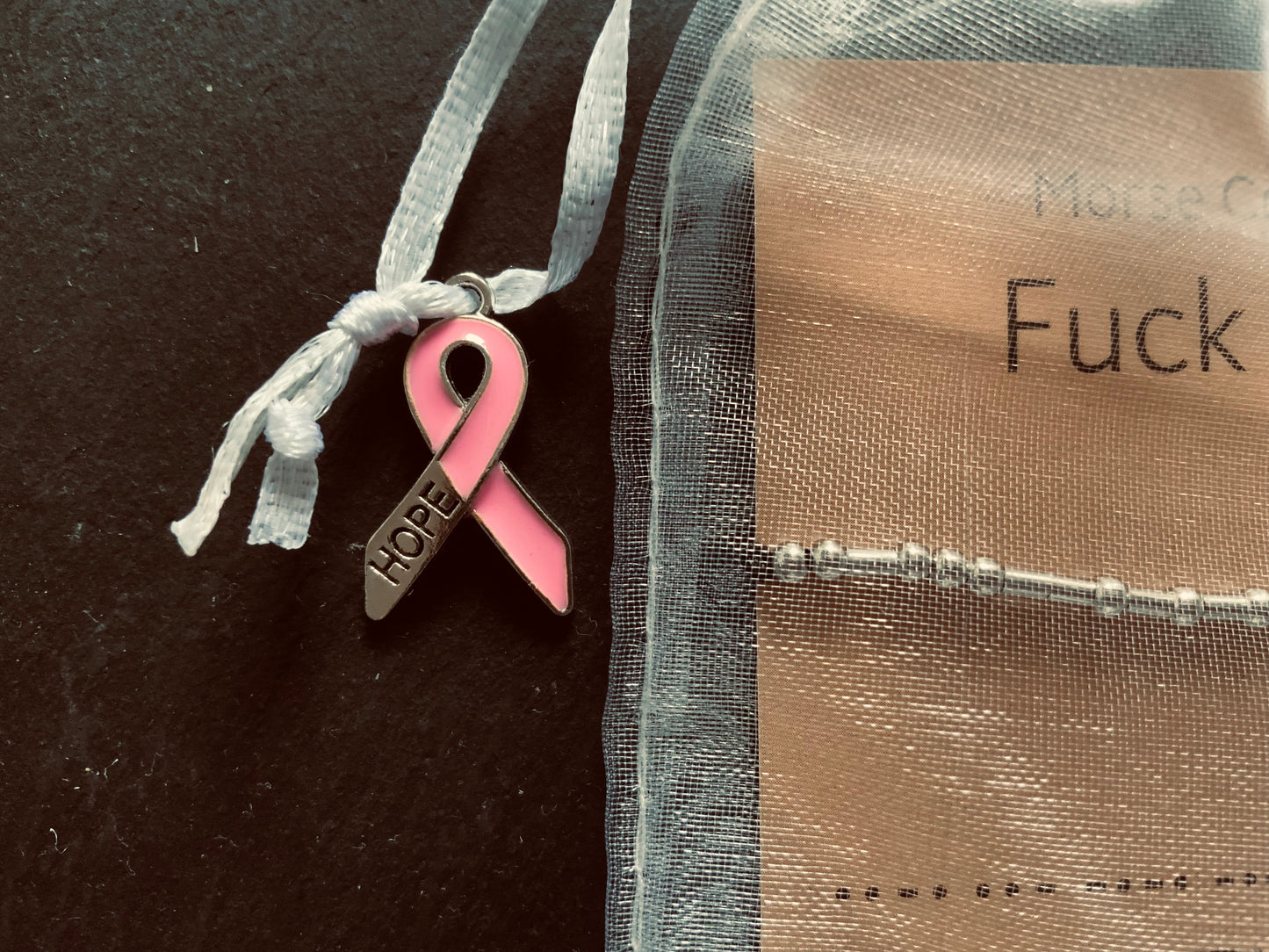 FUCK CANCER Morse Code Bracelet