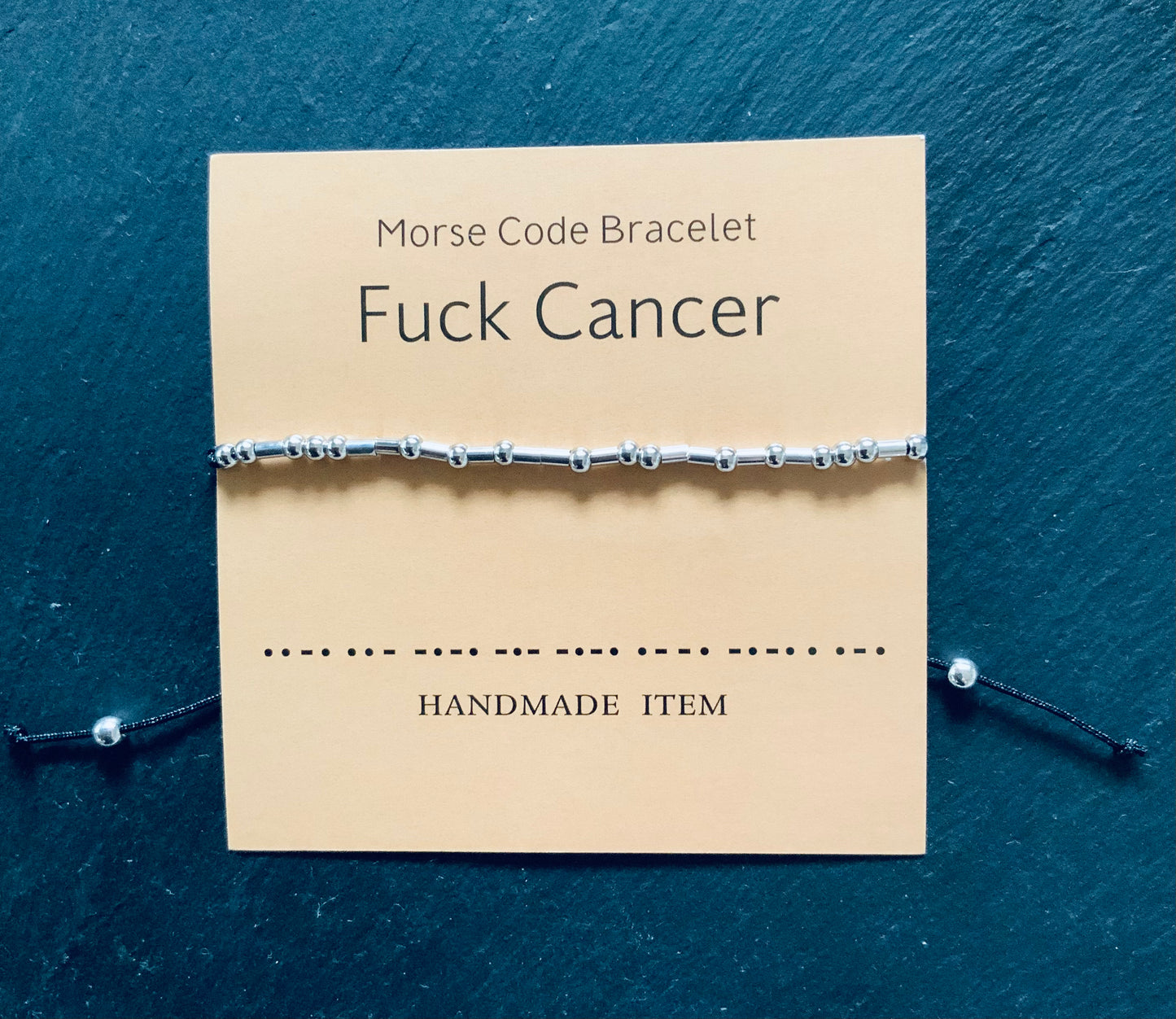 FUCK CANCER Morse Code Bracelet