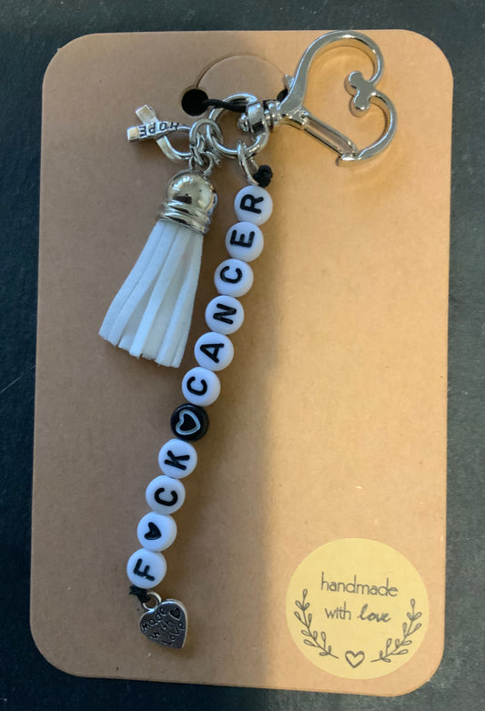 HANDMADE     F🖤CK CANCER      KEYRING